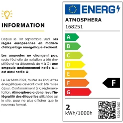 Ampoule LED Standard ambrée - filament droit E14 - Atmosphera