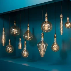 Ampoule LED Tube ambrée - filament torsadé E27 - Atmosphera