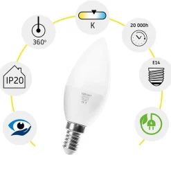 AMPOULE LED 8W NEUTRAL E14 230V RSL036