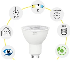 AMPOULE LED 7W NEUTRAL GU10 230V RSL044