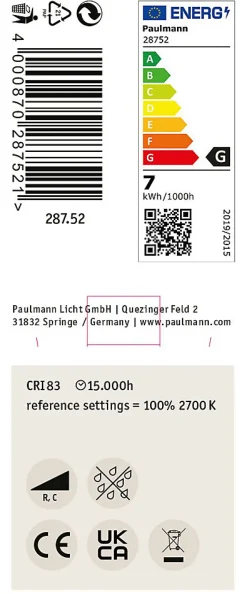 Ampoule Paulmann GU10 - Coque Blanche 2700 K - LED 7W