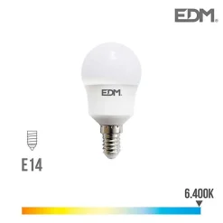 Ampoule Sphérique LED E14 8.5W 940 LM 6400K Lumière Froide EDM
