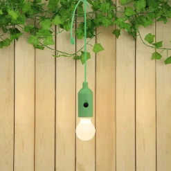 Ampoule suspendue vert l.5,6 x H.27 cm