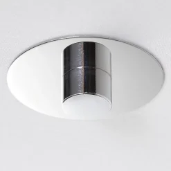 ANDRIA Plafonnier 3L chrome/gris clair E27 60W métal/textile ampoule non incluse