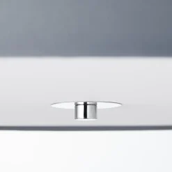 ANDRIA Plafonnier 3L chrome/gris clair E27 60W métal/textile ampoule non incluse