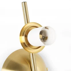 Aplique mural ANA Double Boule en Cristal 150mm en Métal Doré - Design Élégant avec Douille E27 x2 pour Intérieur