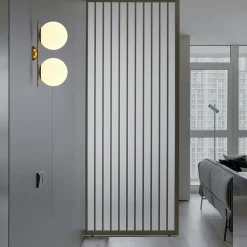 Aplique mural Double Boule Grande en Cristal ANA 220mm en Métal Doré - Douille E272 pour Intérieur Design Élégant et Mi