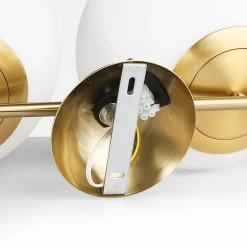 Aplique mural Double Boule Grande en Cristal ANA 220mm en Métal Doré - Douille E272 pour Intérieur Design Élégant et Mi