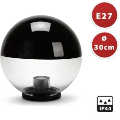 APOLUX: Sphère d'extérieur en PMMA, 300mm, E27, 