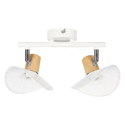 Applique 2 spots orientables métal Hyde blanc