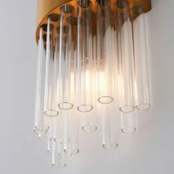 Applique art déco verre métal doré - Almeria