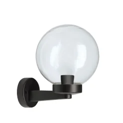 Applique avec sphère pour extérieur en PMMA, 200mm, Culot E27, transparent