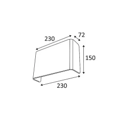 Applique Bixby LED Indigo - 13W - Bois clair