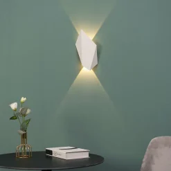 Applique blanche LED au design géométrique - Giada