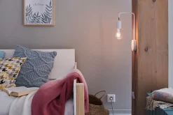 Applique Calvani E27 230V max. 40W gradable Blanc