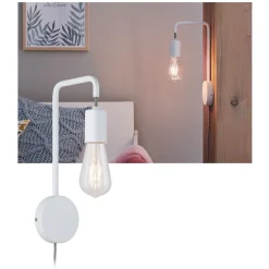 Applique Calvani E27 230V max. 40W gradable Blanc