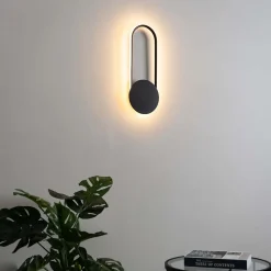 Applique cercle noir suspendu - Pise