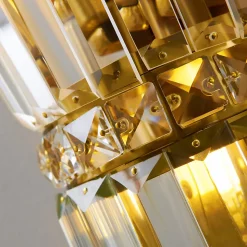 Applique chic cristal transparent et métal doré - Giova