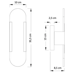 Applique chic métal doré et albâtre blanc - Enola