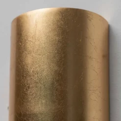Applique cylindrique en plâtre et feuille dorée - Aries