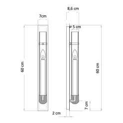 Applique cylindrique vintage métal doré - Anabela
