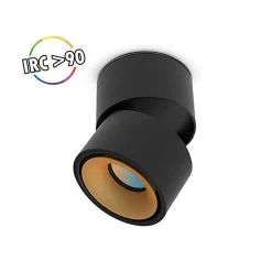 Applique décorative LED - Noir/Doré - 12W - CCT 3 températures - Orientable