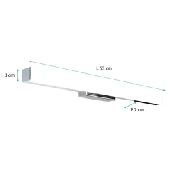 Applique de salle de bain 53 cm chrome - Voltman