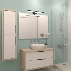 Applique de salle de bain 78 cm noire - Voltman