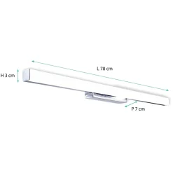 Applique de salle de bain 78 cm chrome - Voltman