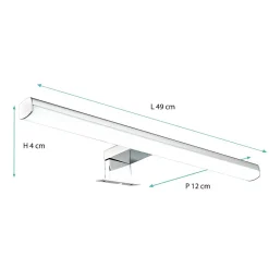 Applique de salle de bain 50 cm chrome4 - Voltman