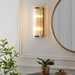 Applique demi-cylindrique pampilles transparentes - Andria