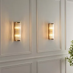 Applique demi-cylindrique pampilles transparentes - Andria