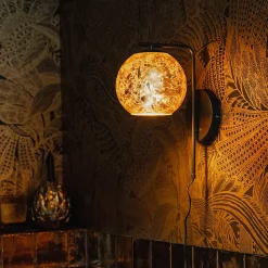 Applique design noir avec verre doré - Bert