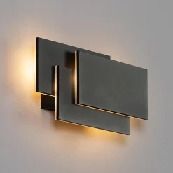 Applique design noire tripartie LED - Trio