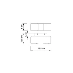 Applique design rectangulaire noire - Foss