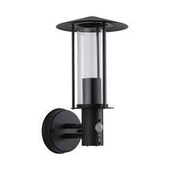 Applique d'extérieur Classic Détecteur de mouvement crépusculaire (IR) IP44 173mm max. 15W 230V Gris foncé Métal Verre