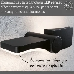 Applique d'extérieur LED Pekana IP44 300x130mm 3000K 2x6W 2x480lm 230V Anthracite Aluminium