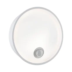 Applique d'extérieur LED Platomo Détecteur de mouvement crépusculaire (IR) résistant à l'eau de mer IP44 rond 180mm 3000K 14,5W 12