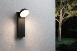Applique d'extérieur LED Puka résistant à l'eau de mer IP44 rond 110x315mm 3000K 8,5W 460lm 230V Anthracite Aluminium