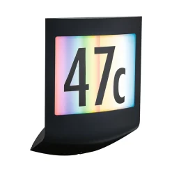 Applique d'extérieur LED Smart Home Zigbee 3.0 Padea Détecteur crépusculaire IP44 198x252mm RGBW+ 8,2W 550lm 230V Anthracite Matiè