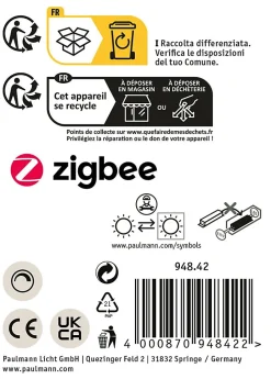 Applique d'extérieur LED Smart Home Zigbee 3.0 Azalena Détecteur de mouvement crépusculaire (HF) favorable aux insectes IP44 250x2