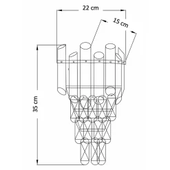 Applique dorée cristal prestige cascade de pampille - Elemia