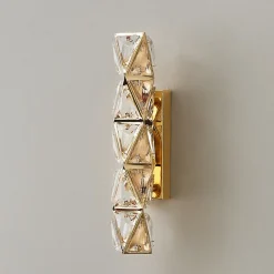 Applique dorée ultra chic en métal et cristaux décoratifs LED - Dalina