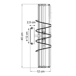 Applique dorée verre transparent et ornement en spirale - Daryna