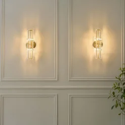 Applique dorée verre transparent et ornement en spirale - Daryna