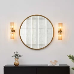 Applique double verre texturé ambré - Leonora