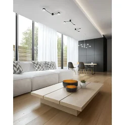 Applique Eclipsia Blanche - 325x520x64mm 2xGX53 - Applique métal 2 bras - Bras long à droite