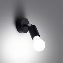 Applique en acier 1 ampoule 4000K - 8x8x14cm Sollux