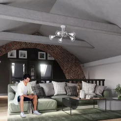 Applique en acier 1 ampoule 4000K - 18x15x18cm Sollux