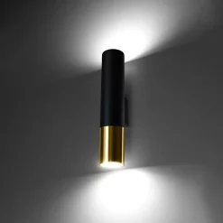 Applique en acier 2 ampoules 3000K - 6x8x29cm Sollux